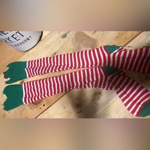 Striped elf socks